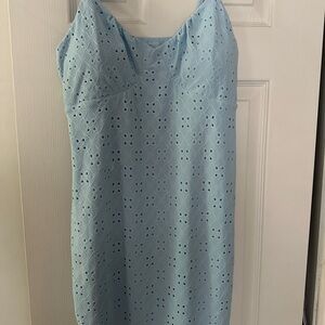 Light Blue Eyelet Dress